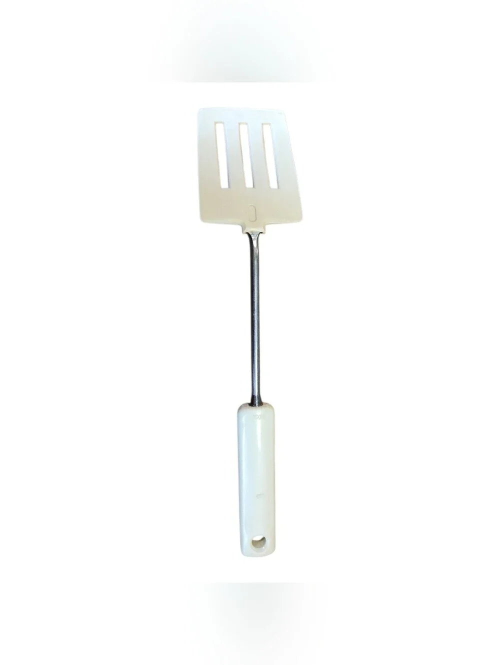 vintage Ekco 3 slots Spatula Nylon Plastic Handle USA 13x3 Flipper Turner Retro